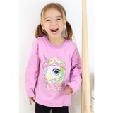 Breeze Kız Çocuk Uzun Kollu Tişört Unicorn Baskılı 1.5-5 Yaş, Lila - 2 Yaş