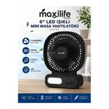 Breeze Mg-5166F 6" Led Işıklı Şarjlı Mini Masa Vantilatörü 3 Kademeli Usb Type-C