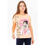 Breeze Neon Turuncu 10-16 Yaş Baskılı Kız Çocuk T-shirt