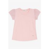 Breeze Pudra 3-8 Yaş Kolları Fistolu Kız Çocuk T-shirt