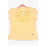 Breeze Sarı 9 Ay-8 Yaş Güpürlü Kız Çocuk T-shirt