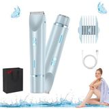 Breezelly Shaver, Breezelly Double Shaver, Kadınlar Için Breezelly Akülü Elektrikli Tıraş Makinesi, Kadınlar Için Şarj Edilebilir Elektrikli Bikini Düzeltici (Bleu)