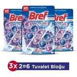 Bref Katı Tuvalet Bloğu Lavanta 3'lü Power Aktiv Duopack Temizlik ve Ferahlık Sağlar