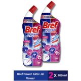 Bref Power Aktiv Jel Çiçek Ferahlığı - Kireç ve Kir Temizleyici WC Jeli 2x700 ml