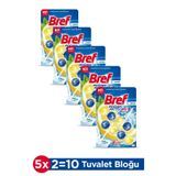 Bref Power Aktiv Katı Tuvalet Bloğu 5 Adet Limon Ikili (5 'Lİ SET)