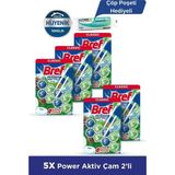 Bref Power Aktiv Katı Tuvalet Bloğu 5'li Set Çam Kokulu Temizlik Ürünü