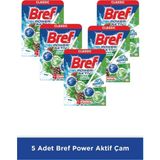 Bref Power Aktiv Katı Tuvalet Bloğu Çam 5 Adet 4 Fonksiyonlu Temizlik ve Ferahlama
