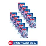 Bref Power Aktiv Lavanta Kokulu Tuvalet Bloğu 10 Adet İkili Paket
