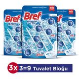 Bref Power Aktiv Okyanus Kokusuyla 3'lü Tuvalet Blok 24/7 Temizlik ve Koruma Sağlar