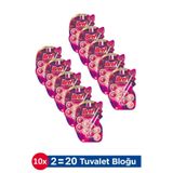 Bref Power Deluxe Manolya Kokulu Katı Tuvalet Bloğu 10 Adet İkili Paket