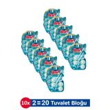 Bref Power Deluxe Yasemin Kokulu Katı Tuvalet Bloğu 10 Adet İkili Paket