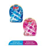 Bref Wc Brilliant Gel Duopack Tuvalet Bloğu 1 Çiçek 1 Okyanus, 2 X 2'Li Paket