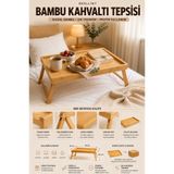 Brellint Bambu Katlanır Ayaklı Keyif Tepsisi Yatak Kahvaltı Tepsisi