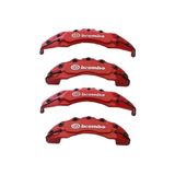 Brembo Kia Optima Uyumlu Kırmızı Kaliper Kapağı, 4'lü Set, Yağ Hortumlu
