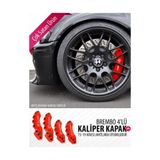 Brembo Kia Pro Ceed Uyumlu Kırmızı Kaliper Kapağı, 4 Parça Set, 15-20 İnç Jantlar