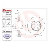 Brembo Ön Fren Aynası Volvo S60 00-10 S80 98-06 V70 97-07 XC70 00-07 285X5DL Küçük Tip
