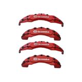 Brembo Peugeot 208 Uyumlu Kırmızı Kaliper Kapağı, 4'lü Set, Yağ Hortumlu