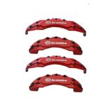 Brembo Seat Leon ile Uyumlu Kırmızı Kaliper Kapağı, 4'lü Set
