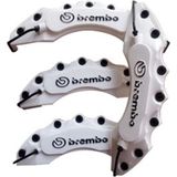 Brembo Uyumlu Kaliper Kapağı 4'lü Set – Estetik ve Isıya Dayanıklı Tasarım (Beyaz)