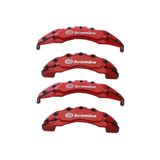 Brembo Volkswagen Eos Uyumlu Kırmızı Kaliper Kapağı, 4'lü Set, Yağ Hortumlu