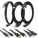 BRENDAZ Yedek Kablo Seti, Ethernet Erkek - Erkek HDMI Kablosu + Sony Playstation 4 Pro ve Playstation 4 PS4 Oyun Konsolu (6-FEET) ile Uyumlu Güç Kablosu