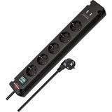 Brennenstuhl ‎1150660315 Siyah 3 mt 5 Soketli Usb Şarj Priz