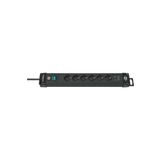 Brennenstuhl 2XUSB 3 m Siyah Şarj İşlevli Akım Korumalı 6'lı Priz