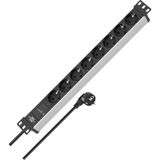 Brennenstuhl Alu-Line Serisi 19" Server Kasası Uyumlu Uzatma Kablosu 9 Soketli 2 Metre Kablolu 5 Yıl Garantili Priz