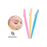 Brentino 3'lü Ergonomik Kaş Usturası Seti Yüz ve Kaş Tüyü Alma Hassas Şekillendirme Traş Bıçağı 3'lü Set Pro