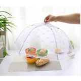Brentino 60 cm Yemek Koruma Şemsiyesi Katlanabilir Tül Sineklik Kapak Piknik Böcek Toz Koruyucu 25 cm - Beyaz