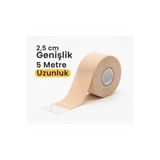 Brentino Kinezyo Ağrı Bandı 2.5cm x 5m Ten Rengi Esnek Nefes Alır Suya Dayanıklı Spor Bant Kas Destek Eklem