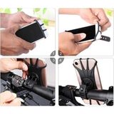 Brentino Silikon Esnek Bisiklet Telefon Tutucu Ayarlanabilir Gidon Aparatı Evrensel Stand 4-6" Için Cihazlar - Siyah