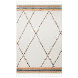 Brescia Ekru Geometrik Modern Geometrik Etnik Desenli Boho Makinada Yıkanabilir Hafif Hav Toz Vermez Leke Tutmaz Kaymaz Taban Dijital Makine Baskı Halı Oturma Odası Salon Yolluk Koridor Mutfak Halısı