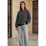 Breton Çizgili İnce Penye Sweatshirt