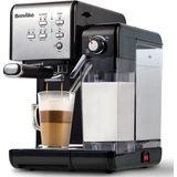Breville Espresso, Cappuccino ve Latte Makinesi | 19 Bar Italyan Pompa | Otomatik Süt Köpürtücü - Siyah