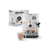 Breville Espresso Makinesi Otomatik ve Manuel, Cappuccino ve Latte Makinesi,15 Bar Pompa, Buhar Çubuğu