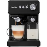 Breville Prima Latte Tek Dokunuşlu Espresso Makinesi | Otomatik Süt Köpürtücü | Cappuccino Latte ve Daha Fazlası Için Kahve Makinesi | 15 Bar Italyan Pompası | Siyah | VCF183X