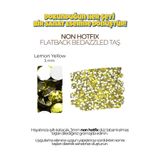 Brextco Store 1000 Adet 3mm Rhinestone Boncuk | Flatback Süsleme Taşı | Non-Hotfix | Bedazzling, DIY & Elmas Mozaik-Lemon Yellow