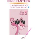 Brextco Store Havalı Pink Panther Elmas Boyama Seti | Dıy 5d Elmas Mozaik Sanatı - Karışık Çok Renkli - 1 Adet