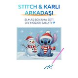 Brextco Store Stitch ve Karlı Arkadaşı Elmas Boyama Seti | DIY 5D Elmas Mozaik Sanatı