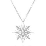 Brezza Lusso Diamond Seri Özel Tasarım Kar Tanesi Snowflake Kadın Gümüş Kolye