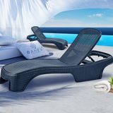 Brezza Royal Rattan Şezlong 2 Adet 2536 Lüx Havuz & Plaj Şezlongu 3 Kademeli Katlanır - Antrasit