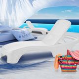 Brezza Royal Rattan Şezlong 2 Adet 2536 Lüx Havuz & Plaj Şezlongu 3 Kademeli Katlanır - Beyaz