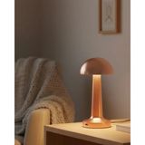Brf Store A2TOPTAN Bronz Dokunmatik Masa Lambası 3 Renk LED Şarjlı Kablosuz USB Çıkışlı - Siyah