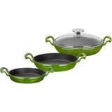 Brf Store Acanticaret Lava Döküm Sahan Seti 16-20-24 cm - Profesyonel Lezzet Koleksiyonu - Siyah