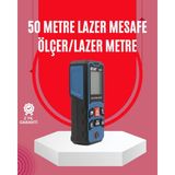 Brf Store Bascisell 50 Metre Lazer Ölçüm Cihazı Alan ve Mesafe Hesaplama - Çok Renkli
