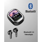 Brf Store Bascisell Akıllı Ekranlı Bluetooth 5.4 Kablosuz Kulaklık – Dokunmatik ve Şarj Kutulu - Çok Renkli