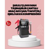 Brf Store Bascisell Araç Için 4 Fonksiyonlu Akü Takviye ve Lastik Şişirme Cihazı