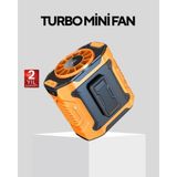Brf Store Bascisell Dijital Ekranlı Turbo Mini Fan – 3 Kademeli Hız, Sessiz Çalışma ve Type-C Şarj - Çok Renkli