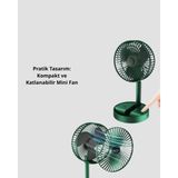 Brf Store Bascisell Şarjlı Katlanabilir Mini Fan – 3 Kademe Hız Ayarı, Taşınabilir Tasarım